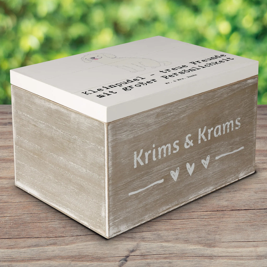 Holzkiste Kleinpudel Freunde Schatulle, Schatzkiste, Erinnerungskiste, Erinnerungsbox, Dekokiste, Aufbewahrungsbox, Geschenkdose, Kiste, Geschenkbox, XXL, Holzkiste, Truhe, Hund, Hunderasse, Rassehund, Hundebesitzer, Geschenk, Tierfreund, Schenken, Welpe