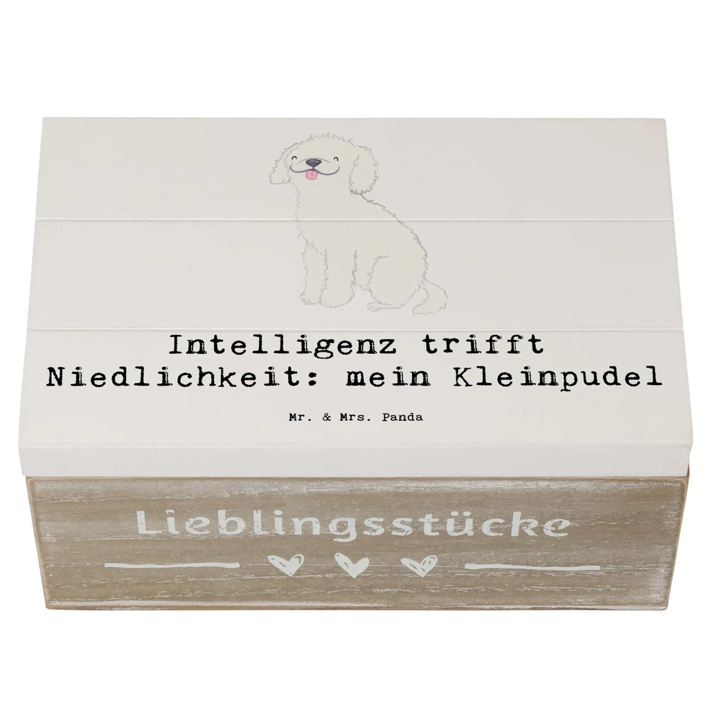 Holzkiste Niedlicher Kleinpudel Aufbewahrungsbox, Holzkiste, XXL, Geschenkbox, Schatzkiste, Geschenkdose, Erinnerungskiste, Erinnerungsbox, Truhe, Schatulle, Kiste, Dekokiste, Hund, Hunderasse, Rassehund, Hundebesitzer, Geschenk, Tierfreund, Schenken, Welpe