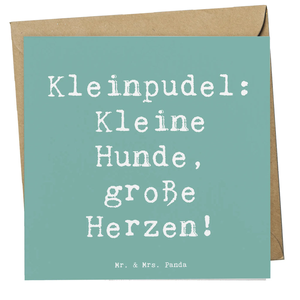Deluxe Karte Spruch Kleinpudel Liebe Karte, Geburtstagskarte, Hochwertige Klappkarte, Einladungskarte, Hochwertige Grußkarte, Glückwunschkarte, Klappkarte, Grußkarte, Hochzeitskarte, Hund, Hunderasse, Rassehund, Hundebesitzer, Geschenk, Tierfreund, Schenken, Welpe