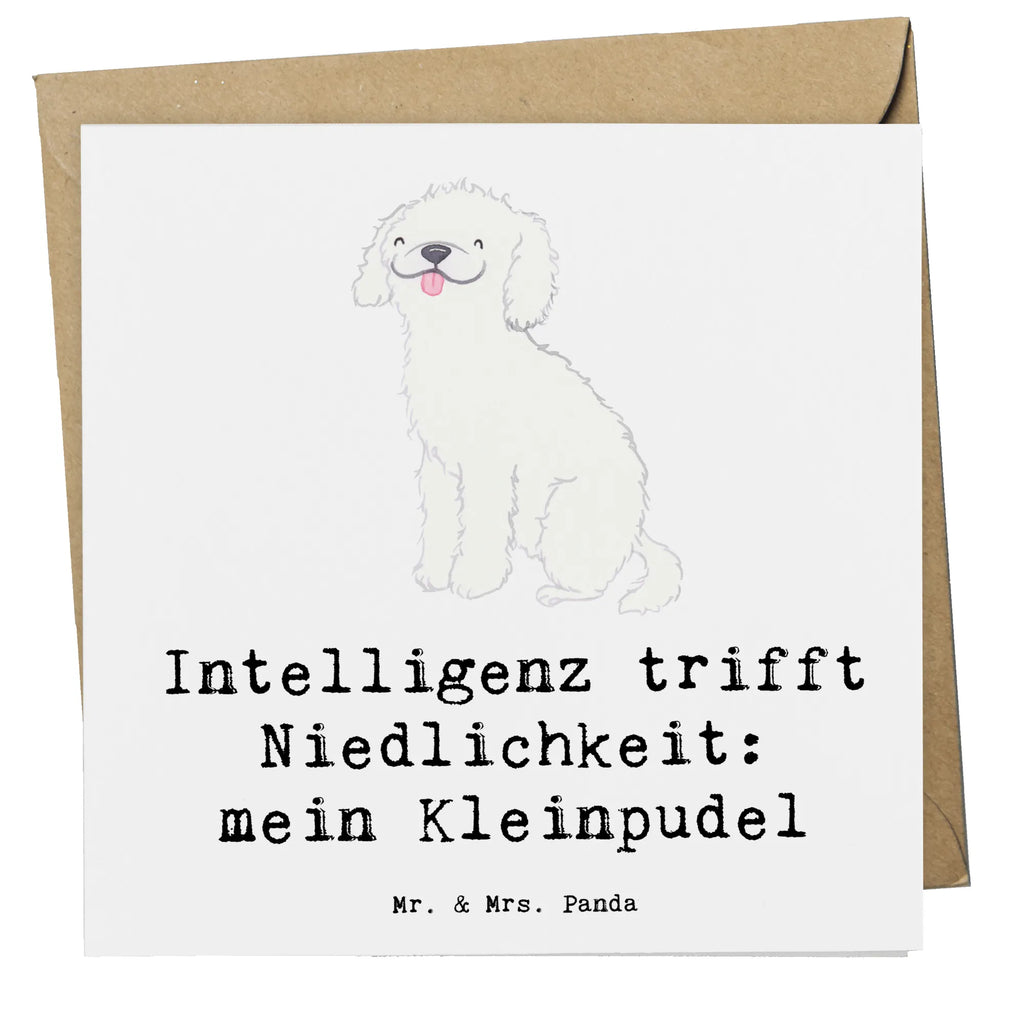 Deluxe Card Intelligenz trifft Niedlichkeit: mein Kleinpudel Klappkarte, Karte, Grußkarte, Glückwunschkarte, Hochzeitskarte, Hochwertige Klappkarte, Einladungskarte, Hochwertige Grußkarte, Geburtstagskarte, Hund, Hunderasse, Rassehund, Hundebesitzer, Geschenk, Tierfreund, Schenken, Welpe