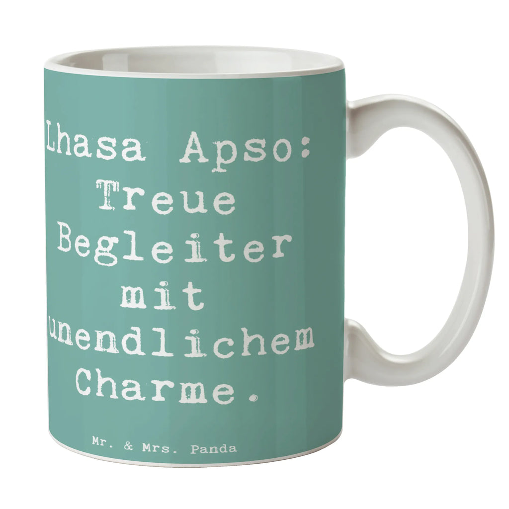 Mug Saying Lhasa Apso: Treue Begleiter mit unendlichem Charme. Kaffeetasse, Tasse mit Zitaten, Bürotasse, Tasse mit Motiven, Keramiktasse, Tasse, Geschenktasse, Teetasse, Porzellantasse, Hund, Hunderasse, Rassehund, Hundebesitzer, Geschenk, Tierfreund, Schenken, Welpe