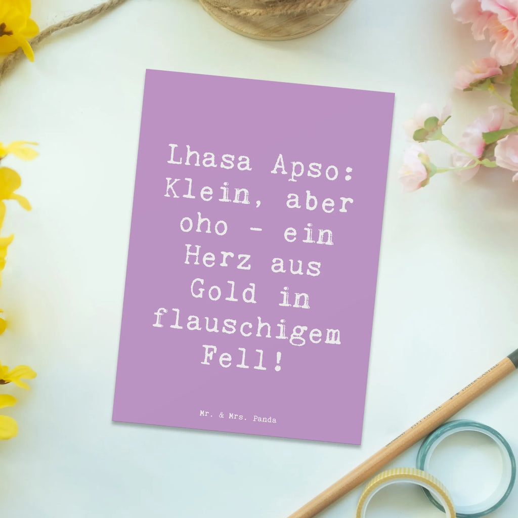Postkarte Spruch Lhasa Apso Wunder Geschenkkarte, Einladung Geburtstag, Einladungskarte, Ansichtskarten, Karte, Einladung, Geburtstagskarte, Postkarte, Ansichtskarte, Einladungskarten Geburtstag, Grußkarte, Dankeskarte, Hund, Hunderasse, Rassehund, Hundebesitzer, Geschenk, Tierfreund, Schenken, Welpe