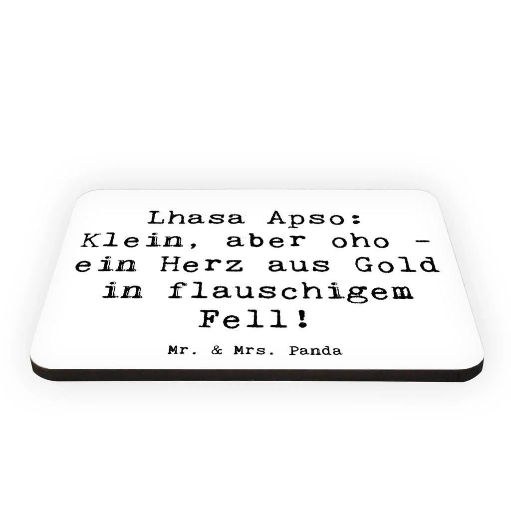 Magnet Saying Lhasa Apso: Klein, aber oho - ein Herz aus Gold in flauschigem Fell! Souvenir Magnet, Motivmagnete, Notiz Magnet, Pinnwandmagnet, Kühlschrank Dekoration, Kühlschrankmagnet, Whiteboard Magnet, Dekomagnet, Hund, Hunderasse, Rassehund, Hundebesitzer, Geschenk, Tierfreund, Schenken, Welpe