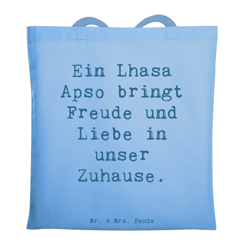 Tote bag Saying Ein Lhasa Apso bringt Freude und Liebe in unser Zuhause. Stofftasche, Umhängetasche, Tragetasche, Laptoptasche, Beuteltasche, Schultertasche, Beutel, Jutetasche, Shopper, Stoffbeutel, Einkaufstüte, Badetasche, Einkaufstasche, Strandtasche, Jutebeutel, Tasche, Hund, Hunderasse, Rassehund, Hundebesitzer, Geschenk, Tierfreund, Schenken, Welpe