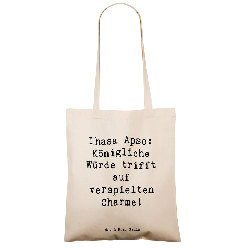 Tote bag Saying Lhasa Apso: Königliche Würde trifft auf verspielten Charme! Tasche, Stoffbeutel, Badetasche, Einkaufstasche, Schultertasche, Einkaufstüte, Strandtasche, Stofftasche, Laptoptasche, Jutebeutel, Beuteltasche, Beutel, Umhängetasche, Jutetasche, Tragetasche, Shopper, Hund, Hunderasse, Rassehund, Hundebesitzer, Geschenk, Tierfreund, Schenken, Welpe