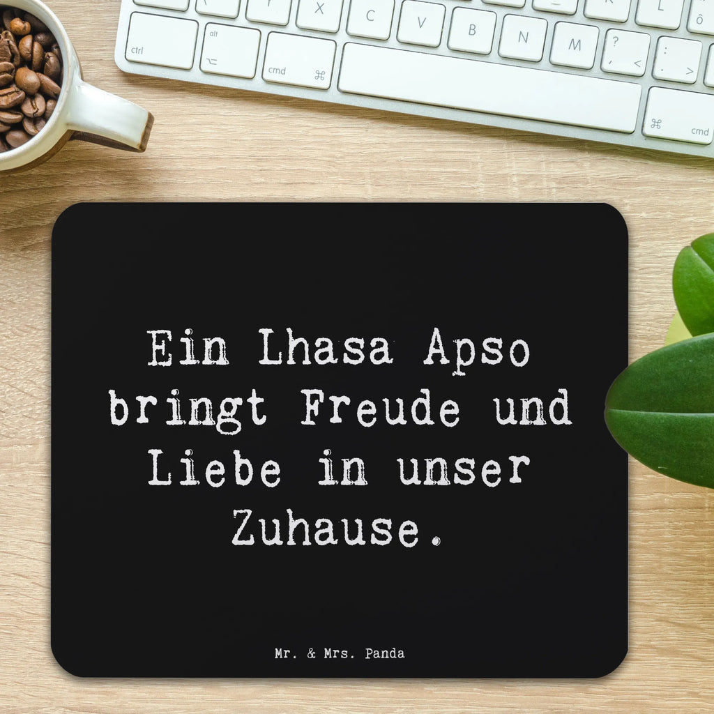 Mouse mat Saying Ein Lhasa Apso bringt Freude und Liebe in unser Zuhause. Einzigartiges Mauspad, Arbeitszimmer, Büroausstattung, Mousepad, Mausunterlage, Mauspad, Designer Mauspad, Computer zubehör, PC Zubehör, Mauspad Büro, Hund, Hunderasse, Rassehund, Hundebesitzer, Geschenk, Tierfreund, Schenken, Welpe