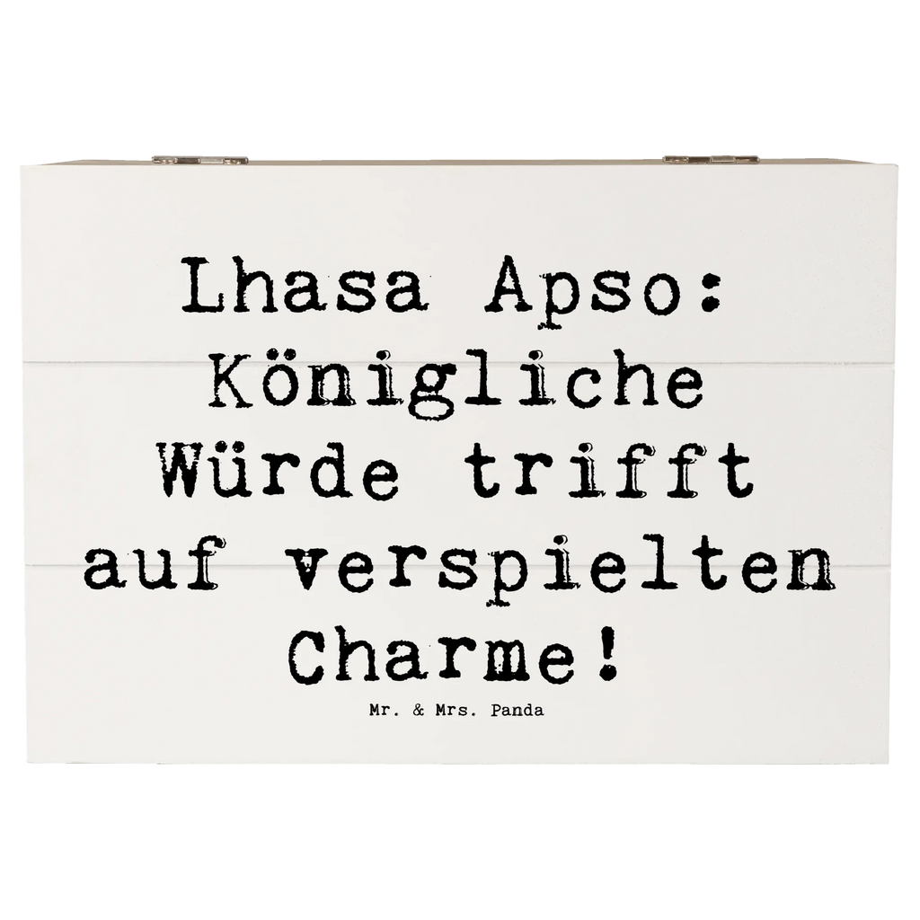 Holzkiste Spruch Lhasa Apso Charme Holzkiste, Geschenkdose, Geschenkbox, XXL, Dekokiste, Erinnerungskiste, Erinnerungsbox, Schatulle, Aufbewahrungsbox, Truhe, Schatzkiste, Kiste, Hund, Hunderasse, Rassehund, Hundebesitzer, Geschenk, Tierfreund, Schenken, Welpe