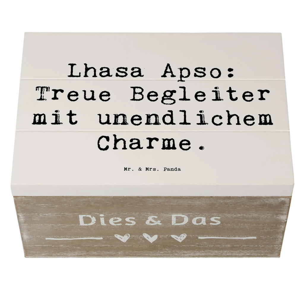 Holzkiste Spruch Lhasa Apso Treue Begleiter Schatulle, Aufbewahrungsbox, Truhe, Dekokiste, Erinnerungsbox, Erinnerungskiste, XXL, Geschenkbox, Holzkiste, Schatzkiste, Kiste, Geschenkdose, Hund, Hunderasse, Rassehund, Hundebesitzer, Geschenk, Tierfreund, Schenken, Welpe