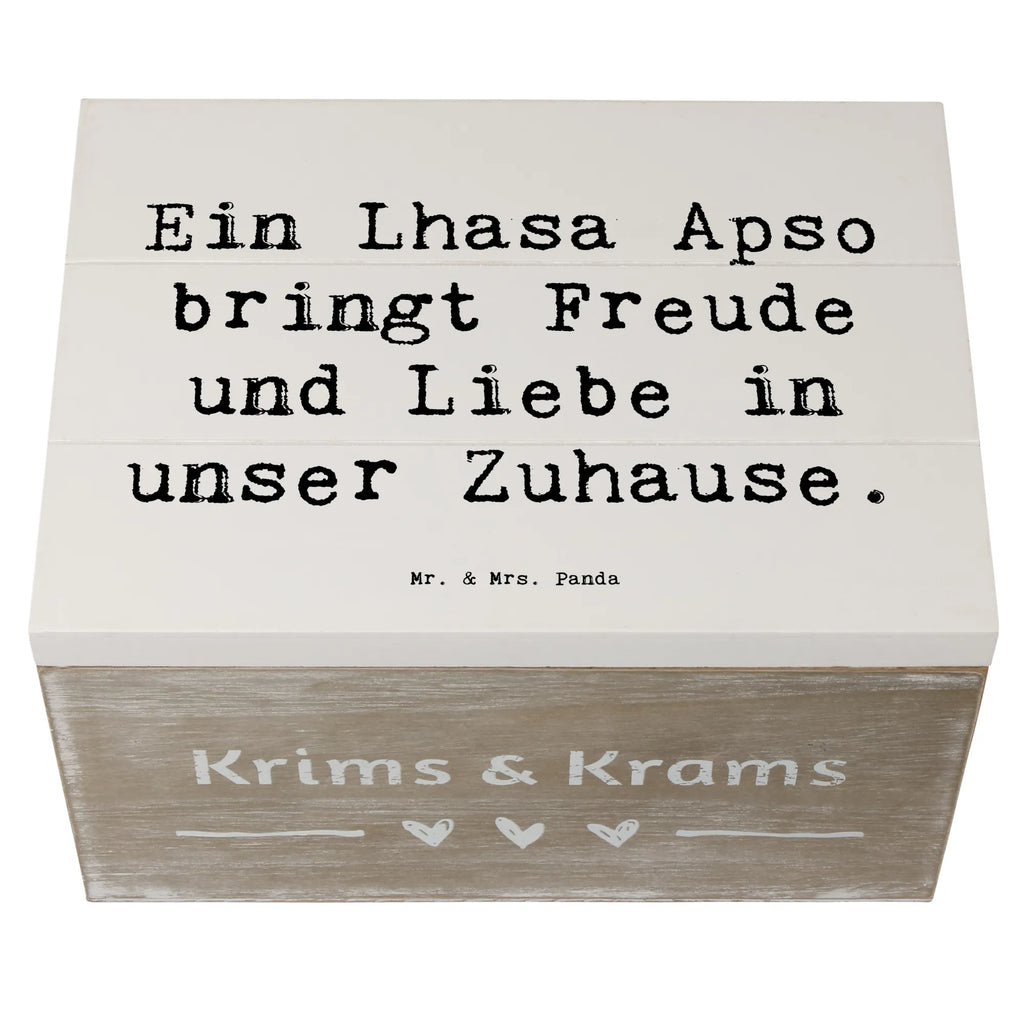 Holzkiste Spruch Lhasa Apso Freude Erinnerungsbox, Holzkiste, Schatulle, Schatzkiste, Dekokiste, Geschenkdose, Aufbewahrungsbox, Erinnerungskiste, Geschenkbox, Kiste, Truhe, XXL, Hund, Hunderasse, Rassehund, Hundebesitzer, Geschenk, Tierfreund, Schenken, Welpe