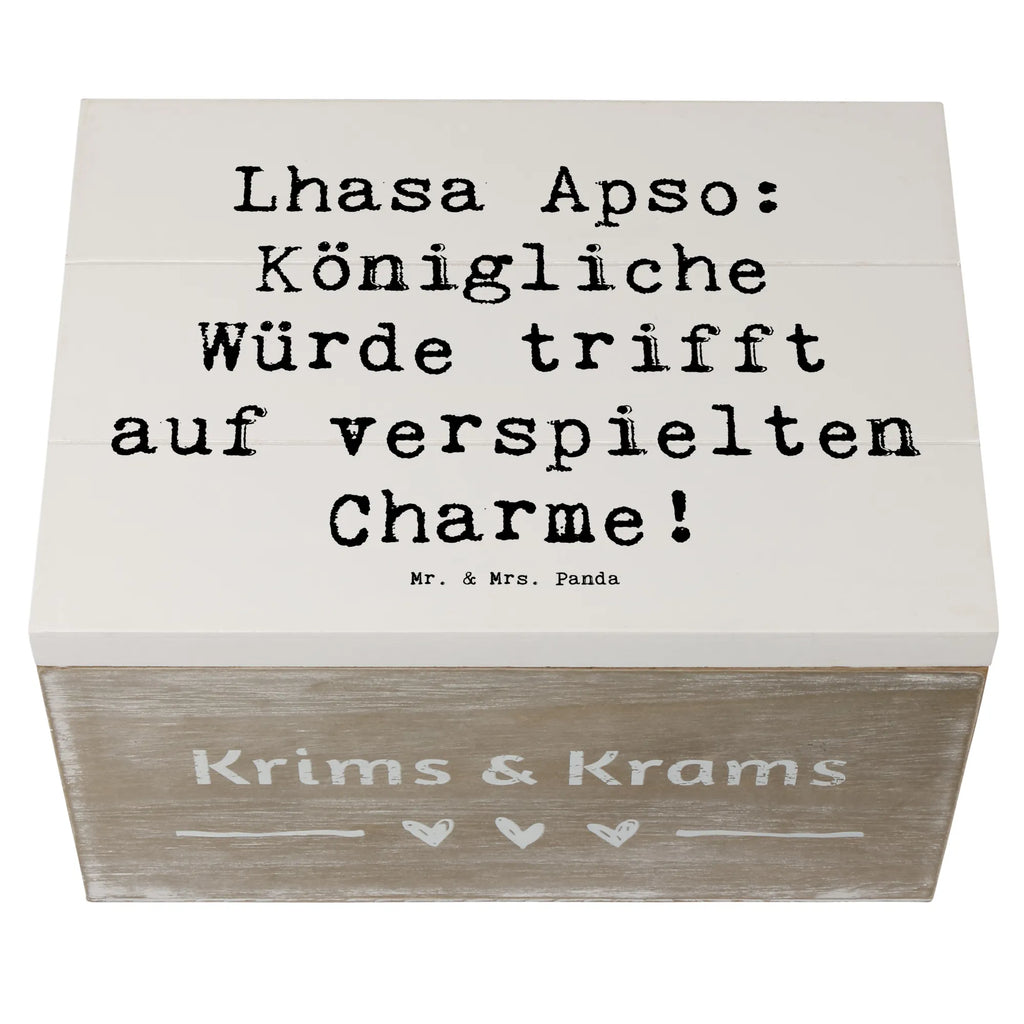 Holzkiste Spruch Lhasa Apso Charme Holzkiste, Geschenkdose, Geschenkbox, XXL, Dekokiste, Erinnerungskiste, Erinnerungsbox, Schatulle, Aufbewahrungsbox, Truhe, Schatzkiste, Kiste, Hund, Hunderasse, Rassehund, Hundebesitzer, Geschenk, Tierfreund, Schenken, Welpe
