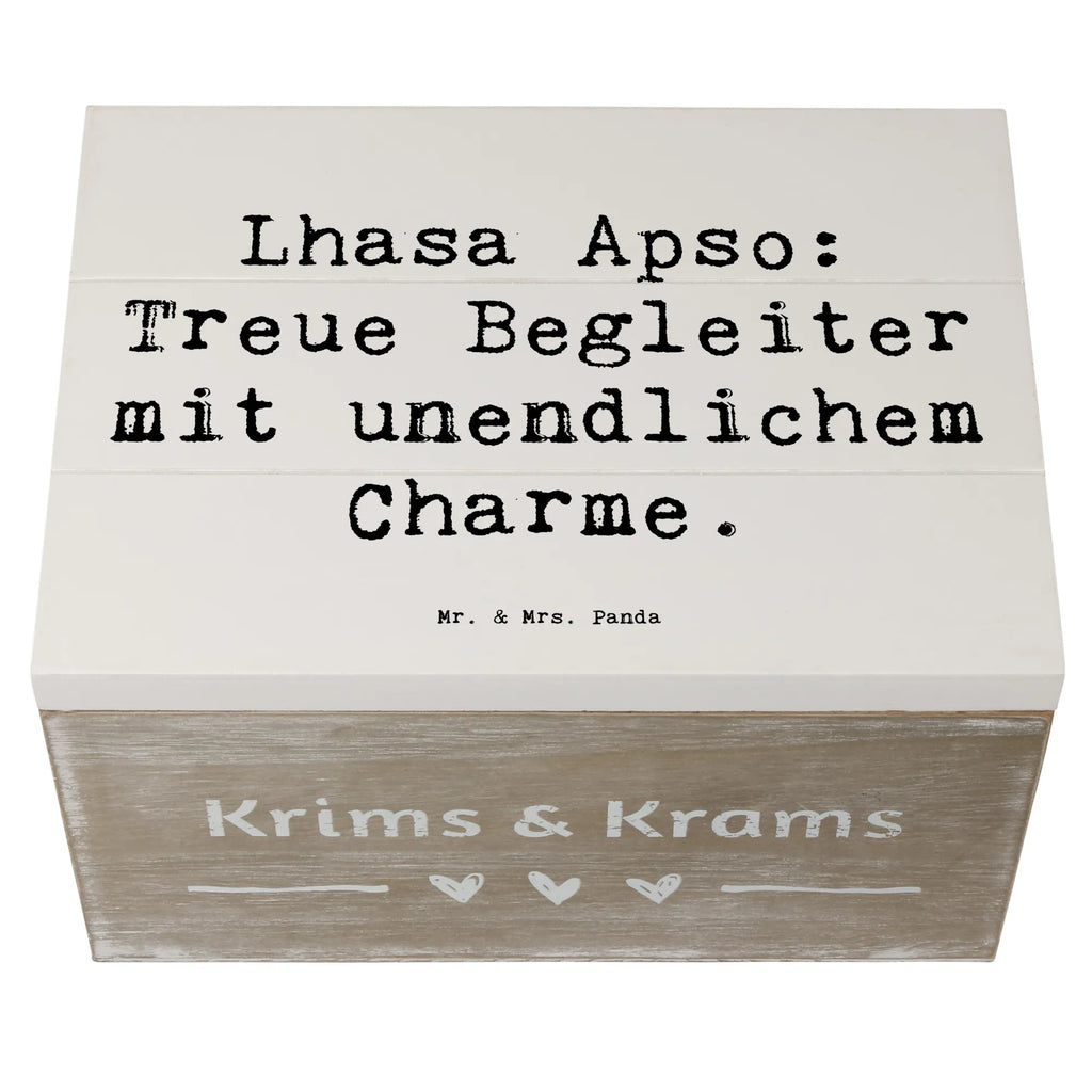 Holzkiste Spruch Lhasa Apso Treue Begleiter Schatulle, Aufbewahrungsbox, Truhe, Dekokiste, Erinnerungsbox, Erinnerungskiste, XXL, Geschenkbox, Holzkiste, Schatzkiste, Kiste, Geschenkdose, Hund, Hunderasse, Rassehund, Hundebesitzer, Geschenk, Tierfreund, Schenken, Welpe