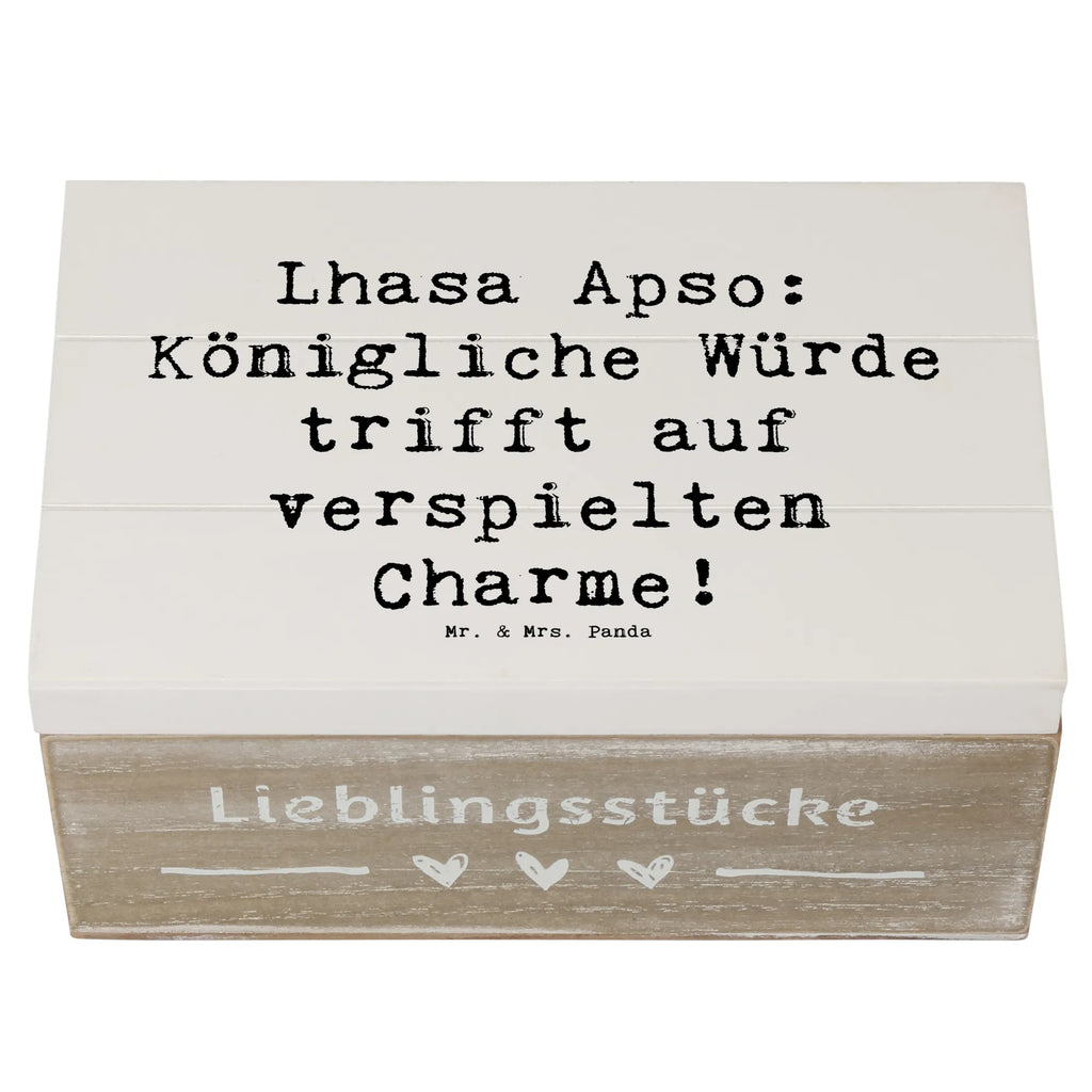 Holzkiste Spruch Lhasa Apso Charme Holzkiste, Geschenkdose, Geschenkbox, XXL, Dekokiste, Erinnerungskiste, Erinnerungsbox, Schatulle, Aufbewahrungsbox, Truhe, Schatzkiste, Kiste, Hund, Hunderasse, Rassehund, Hundebesitzer, Geschenk, Tierfreund, Schenken, Welpe