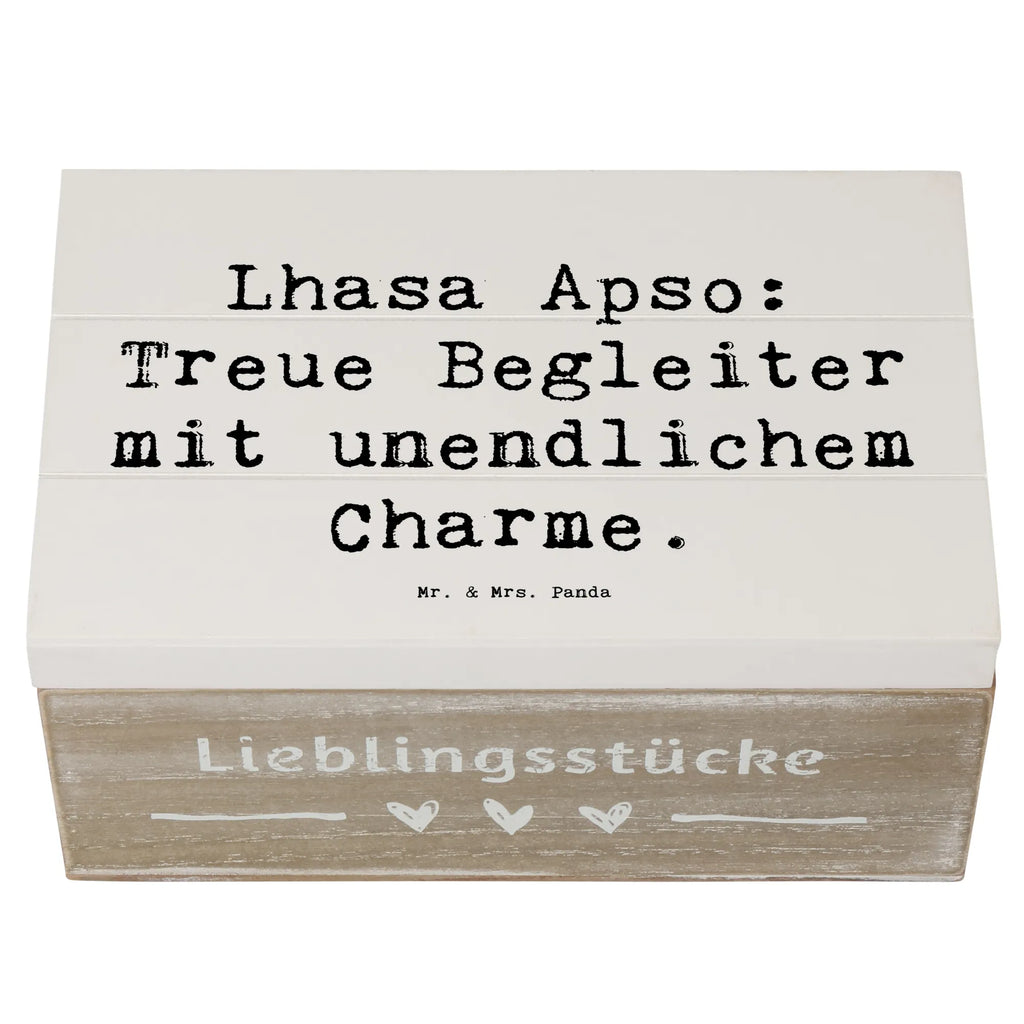 Holzkiste Spruch Lhasa Apso Treue Begleiter Schatulle, Aufbewahrungsbox, Truhe, Dekokiste, Erinnerungsbox, Erinnerungskiste, XXL, Geschenkbox, Holzkiste, Schatzkiste, Kiste, Geschenkdose, Hund, Hunderasse, Rassehund, Hundebesitzer, Geschenk, Tierfreund, Schenken, Welpe