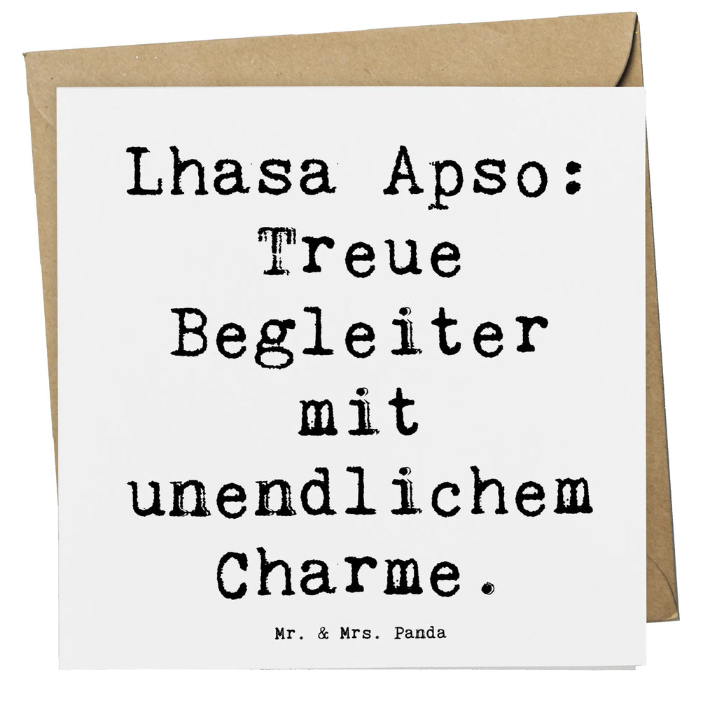 Deluxe Karte Spruch Lhasa Apso Treue Begleiter Hochzeitskarte, Hochwertige Grußkarte, Karte, Hochwertige Klappkarte, Grußkarte, Einladungskarte, Glückwunschkarte, Geburtstagskarte, Klappkarte, Hund, Hunderasse, Rassehund, Hundebesitzer, Geschenk, Tierfreund, Schenken, Welpe