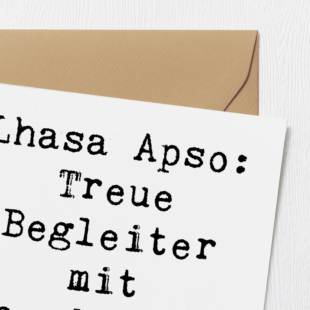 Deluxe Karte Spruch Lhasa Apso Treue Begleiter Hochzeitskarte, Hochwertige Grußkarte, Karte, Hochwertige Klappkarte, Grußkarte, Einladungskarte, Glückwunschkarte, Geburtstagskarte, Klappkarte, Hund, Hunderasse, Rassehund, Hundebesitzer, Geschenk, Tierfreund, Schenken, Welpe