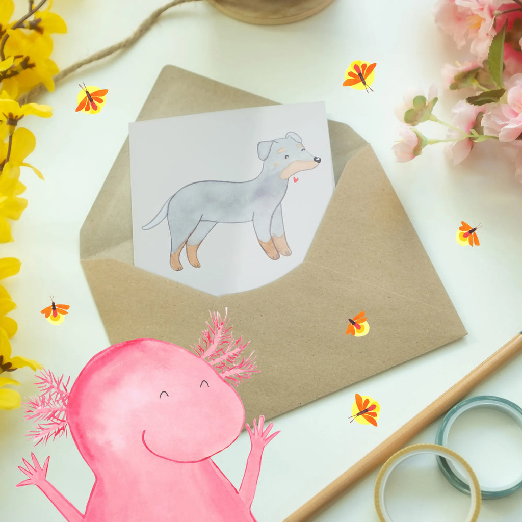 Greetings card Manchester Terrier - Treue Begleiter mit großem Herz und scharfem Verstand Geburtstagskarte, Grußkarte, Glückwunschkarte, Hochzeitskarte, Karte, Ansichtskarten, Einladungskarte, Klappkarte, Hund, Hunderasse, Rassehund, Hundebesitzer, Geschenk, Tierfreund, Schenken, Welpe