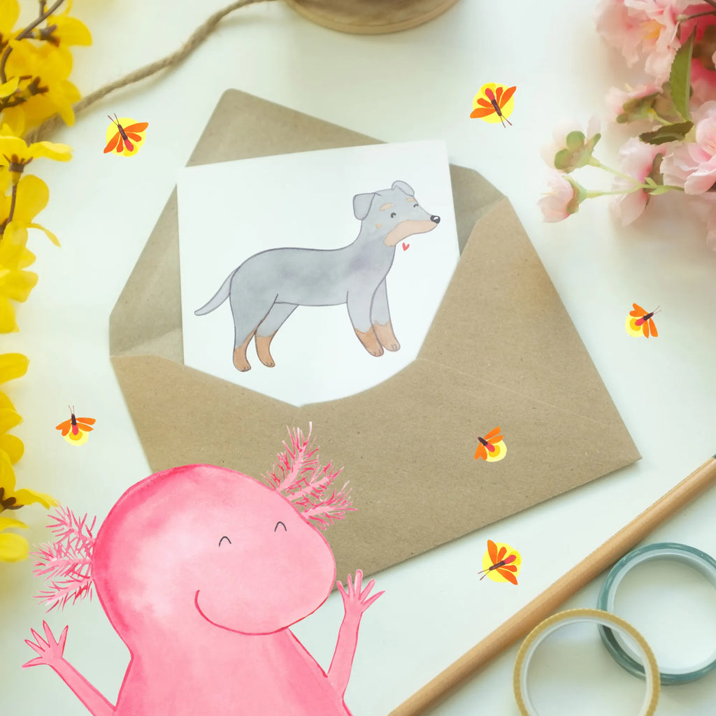 Greetings card Energie und Eleganz: Mein Manchester Terrier hat mein Leben verzaubert. Einladungskarte, Geburtstagskarte, Karte, Grußkarte, Ansichtskarten, Klappkarte, Glückwunschkarte, Hochzeitskarte, Hund, Hunderasse, Rassehund, Hundebesitzer, Geschenk, Tierfreund, Schenken, Welpe