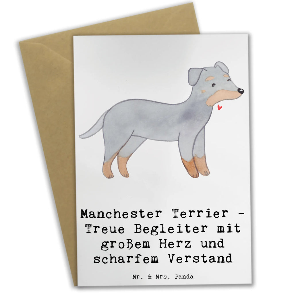 Greetings card Manchester Terrier - Treue Begleiter mit großem Herz und scharfem Verstand Geburtstagskarte, Grußkarte, Glückwunschkarte, Hochzeitskarte, Karte, Ansichtskarten, Einladungskarte, Klappkarte, Hund, Hunderasse, Rassehund, Hundebesitzer, Geschenk, Tierfreund, Schenken, Welpe