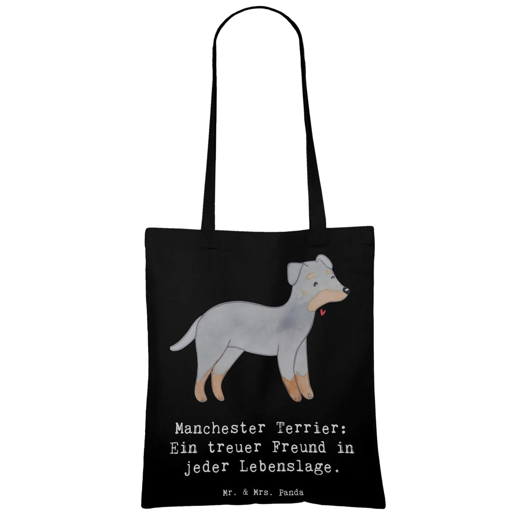 Tragetasche Manchester Terrier Freundschaft Shopper, Tragetasche, Einkaufstüte, Beutel, Einkaufstasche, Beuteltasche, Schultertasche, Tasche, Stoffbeutel, Jutebeutel, Stofftasche, Jutetasche, Strandtasche, Badetasche, Umhängetasche, Laptoptasche, Hund, Hunderasse, Rassehund, Hundebesitzer, Geschenk, Tierfreund, Schenken, Welpe
