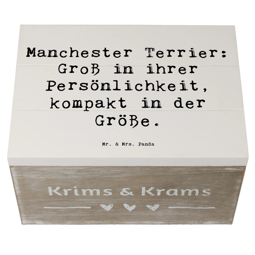 Wooden chest Saying Manchester Terrier: Groß in ihrer Persönlichkeit, kompakt in der Größe. Dekokiste, Schatulle, Kiste, Geschenkbox, Holzkiste, Erinnerungsbox, XXL, Truhe, Geschenkdose, Erinnerungskiste, Schatzkiste, Aufbewahrungsbox, Hund, Hunderasse, Rassehund, Hundebesitzer, Geschenk, Tierfreund, Schenken, Welpe