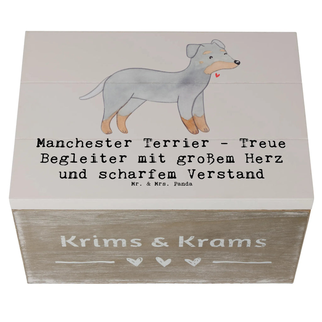 Wooden chest Manchester Terrier - Treue Begleiter mit großem Herz und scharfem Verstand Geschenkdose, Aufbewahrungsbox, Erinnerungsbox, XXL, Truhe, Kiste, Holzkiste, Erinnerungskiste, Schatzkiste, Geschenkbox, Schatulle, Dekokiste, Hund, Hunderasse, Rassehund, Hundebesitzer, Geschenk, Tierfreund, Schenken, Welpe