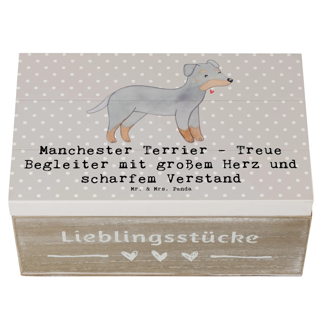 Wooden chest Manchester Terrier - Treue Begleiter mit großem Herz und scharfem Verstand Geschenkdose, Aufbewahrungsbox, Erinnerungsbox, XXL, Truhe, Kiste, Holzkiste, Erinnerungskiste, Schatzkiste, Geschenkbox, Schatulle, Dekokiste, Hund, Hunderasse, Rassehund, Hundebesitzer, Geschenk, Tierfreund, Schenken, Welpe