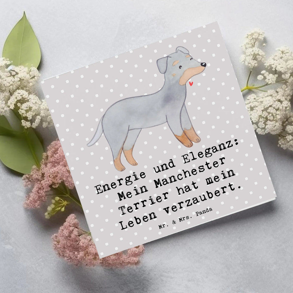 Deluxe Karte Manchester Terrier Magie Glückwunschkarte, Geburtstagskarte, Hochwertige Klappkarte, Hochzeitskarte, Karte, Einladungskarte, Grußkarte, Hochwertige Grußkarte, Klappkarte, Hund, Hunderasse, Rassehund, Hundebesitzer, Geschenk, Tierfreund, Schenken, Welpe
