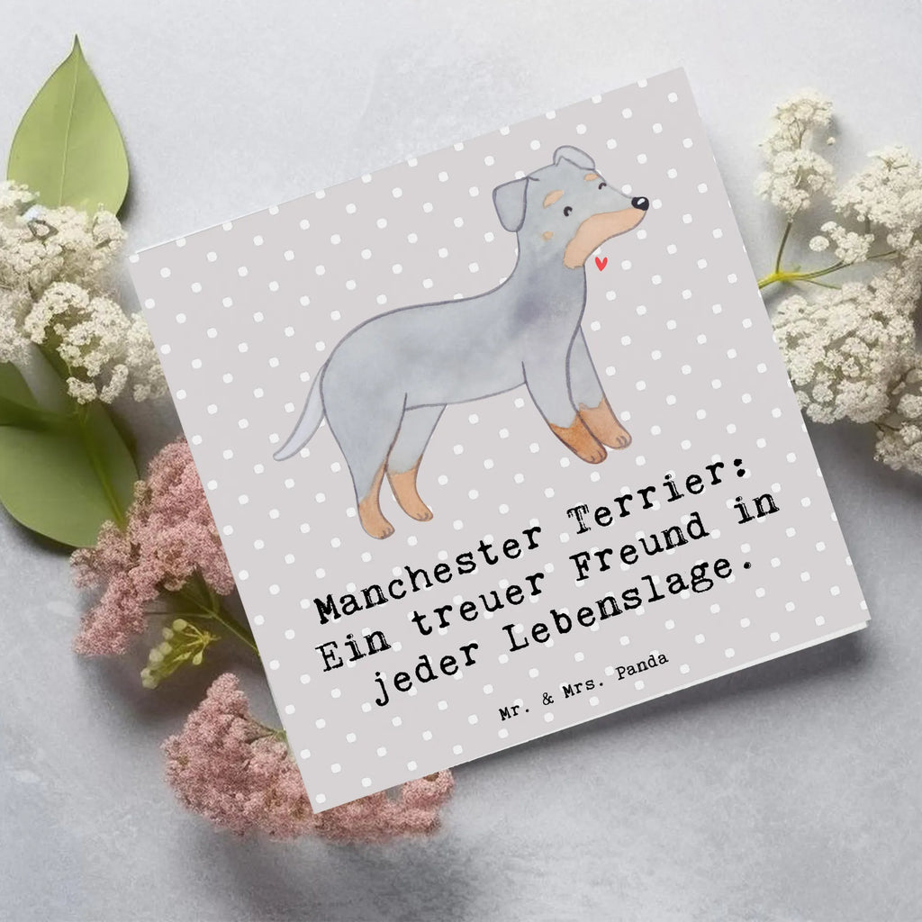 Deluxe Karte Manchester Terrier Freundschaft Einladungskarte, Hochwertige Klappkarte, Geburtstagskarte, Hochwertige Grußkarte, Grußkarte, Karte, Klappkarte, Glückwunschkarte, Hochzeitskarte, Hund, Hunderasse, Rassehund, Hundebesitzer, Geschenk, Tierfreund, Schenken, Welpe