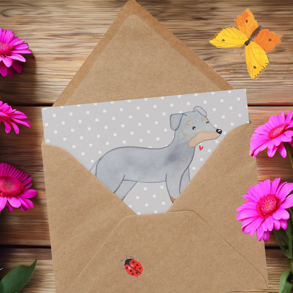 Deluxe Karte Manchester Terrier Begleiter Hochwertige Grußkarte, Einladungskarte, Karte, Glückwunschkarte, Hochwertige Klappkarte, Hochzeitskarte, Klappkarte, Grußkarte, Geburtstagskarte, Hund, Hunderasse, Rassehund, Hundebesitzer, Geschenk, Tierfreund, Schenken, Welpe