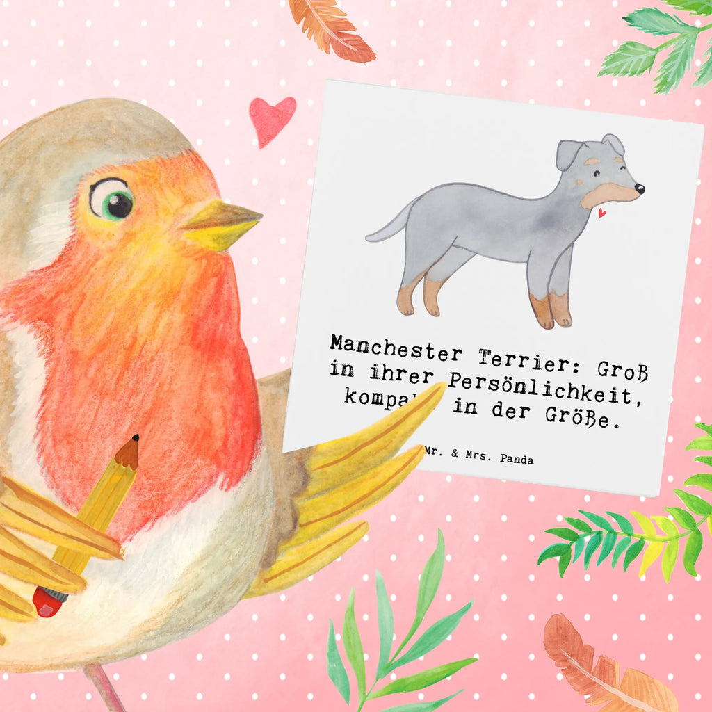 Deluxe Karte Manchester Terrier Persönlichkeit Hochwertige Klappkarte, Klappkarte, Geburtstagskarte, Hochwertige Grußkarte, Karte, Einladungskarte, Glückwunschkarte, Hochzeitskarte, Grußkarte, Hund, Hunderasse, Rassehund, Hundebesitzer, Geschenk, Tierfreund, Schenken, Welpe