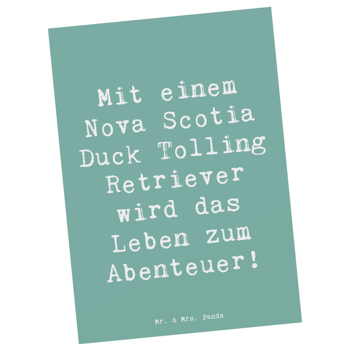 Postkarte Spruch Nova Scotia Duck Abenteuer