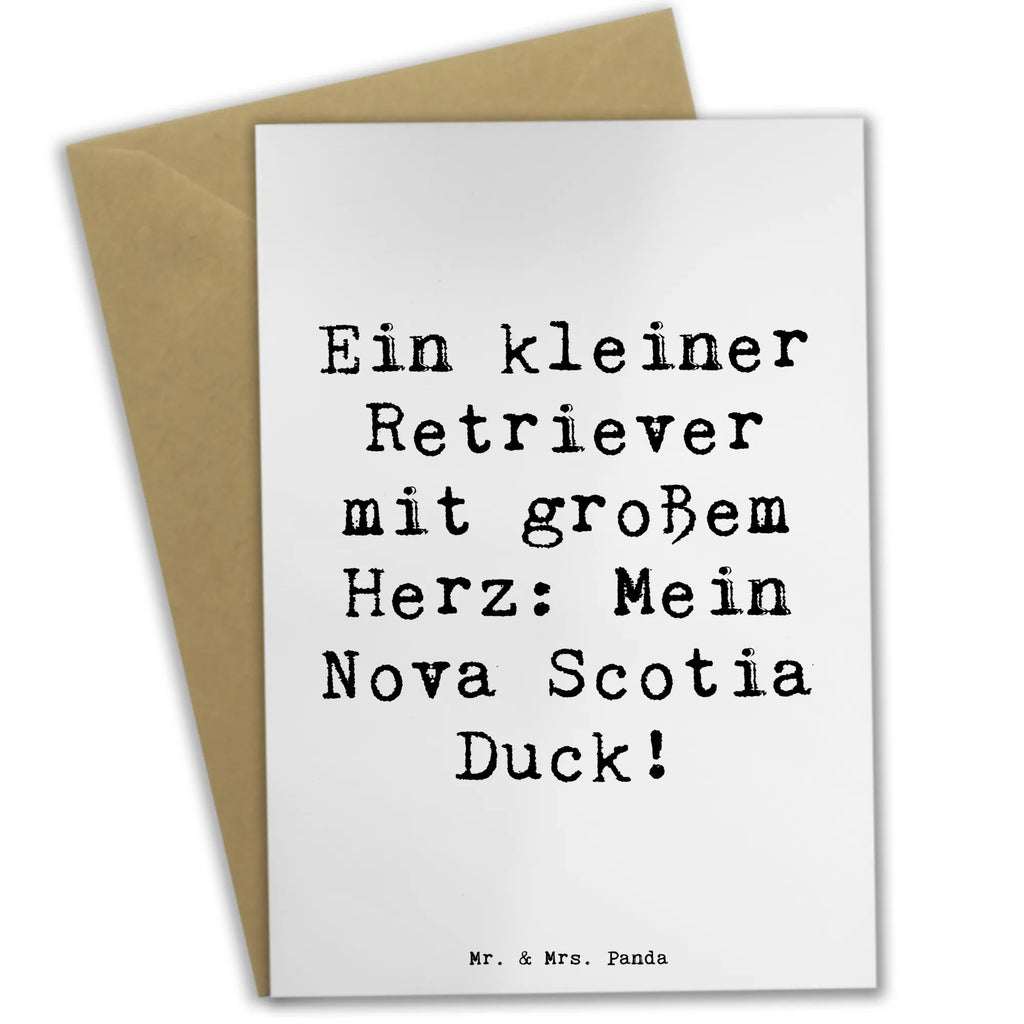 Greetings card Saying Ein kleiner Retriever mit großem Herz: Mein Nova Scotia Duck! Grußkarte, Klappkarte, Hochzeitskarte, Ansichtskarten, Geburtstagskarte, Einladungskarte, Glückwunschkarte, Karte, Hund, Hunderasse, Rassehund, Hundebesitzer, Geschenk, Tierfreund, Schenken, Welpe