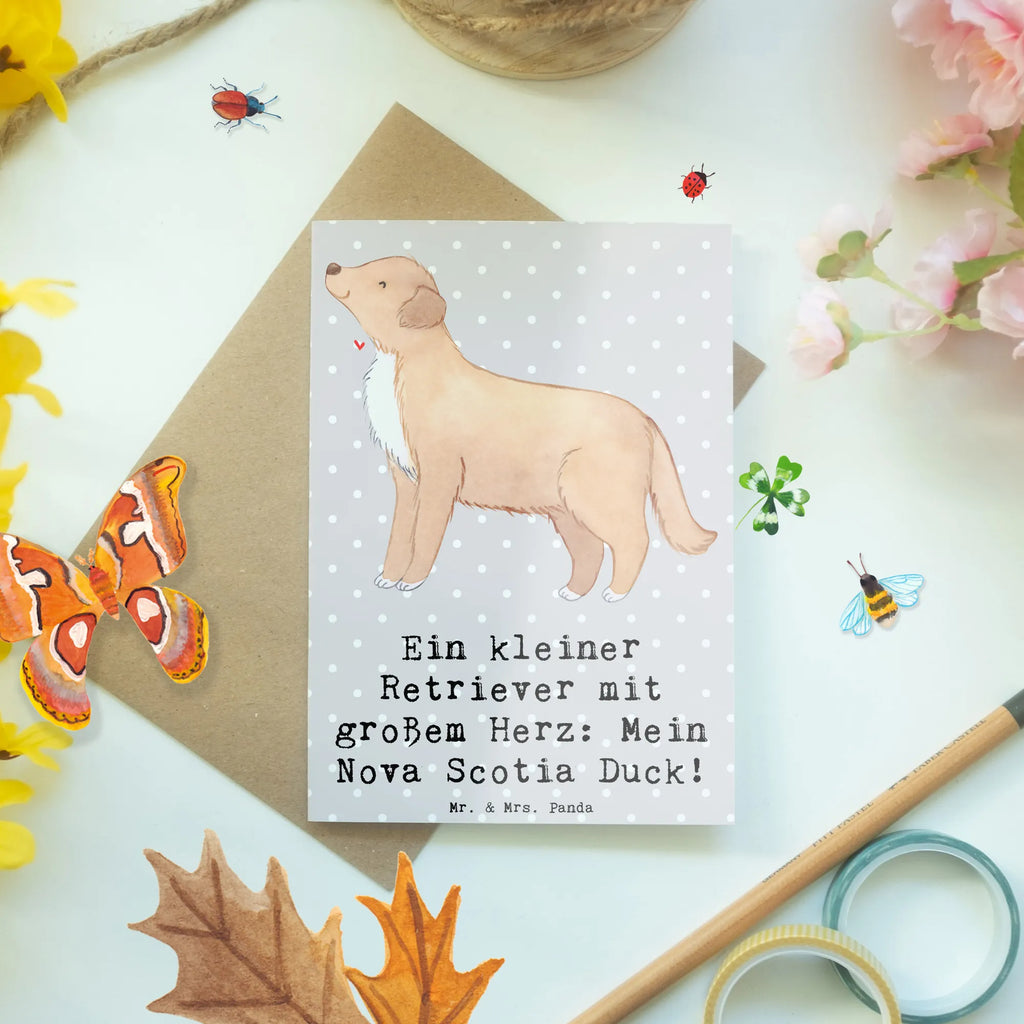 Greetings card Ein kleiner Retriever mit großem Herz: Mein Nova Scotia Duck! Hochzeitskarte, Klappkarte, Glückwunschkarte, Einladungskarte, Grußkarte, Geburtstagskarte, Karte, Ansichtskarten, Hund, Hunderasse, Rassehund, Hundebesitzer, Geschenk, Tierfreund, Schenken, Welpe