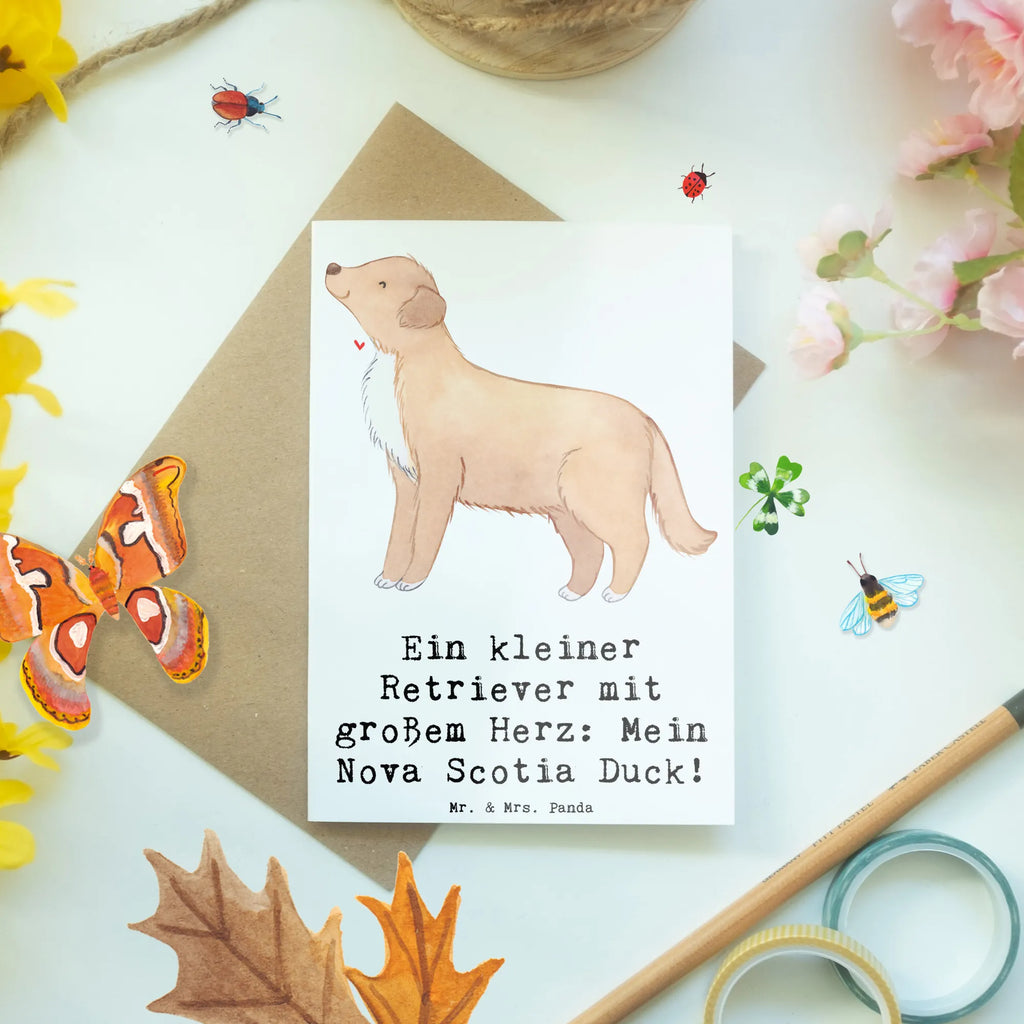 Greetings card Ein kleiner Retriever mit großem Herz: Mein Nova Scotia Duck! Hochzeitskarte, Klappkarte, Glückwunschkarte, Einladungskarte, Grußkarte, Geburtstagskarte, Karte, Ansichtskarten, Hund, Hunderasse, Rassehund, Hundebesitzer, Geschenk, Tierfreund, Schenken, Welpe
