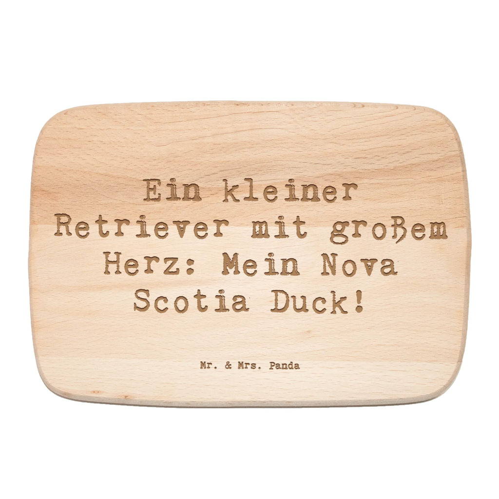 Serving board Saying Ein kleiner Retriever mit großem Herz: Mein Nova Scotia Duck! cutting board, breakfast board, Board, Dog, dog breed, purebred dog, dog owner, gift, animal lover, giving, puppy