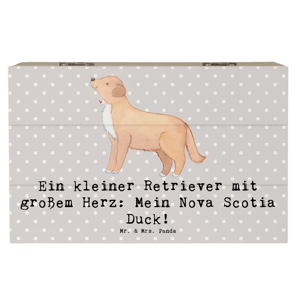 Holzkiste Nova Scotia Duck Herz XXL, Aufbewahrungsbox, Geschenkdose, Schatulle, Schatzkiste, Truhe, Kiste, Erinnerungskiste, Dekokiste, Holzkiste, Geschenkbox, Erinnerungsbox, Hund, Hunderasse, Rassehund, Hundebesitzer, Geschenk, Tierfreund, Schenken, Welpe