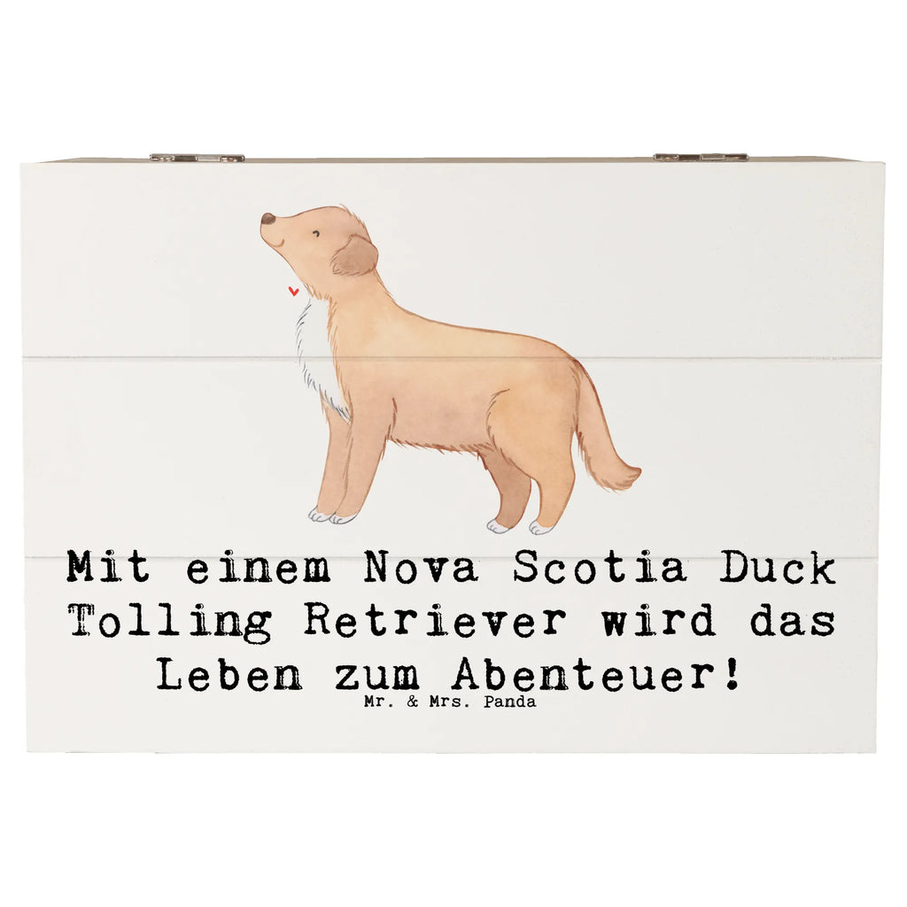 Holzkiste Nova Scotia Duck Abenteuer Geschenkbox, Dekokiste, Schatulle, Aufbewahrungsbox, Erinnerungsbox, XXL, Holzkiste, Truhe, Geschenkdose, Erinnerungskiste, Schatzkiste, Kiste, Hund, Hunderasse, Rassehund, Hundebesitzer, Geschenk, Tierfreund, Schenken, Welpe