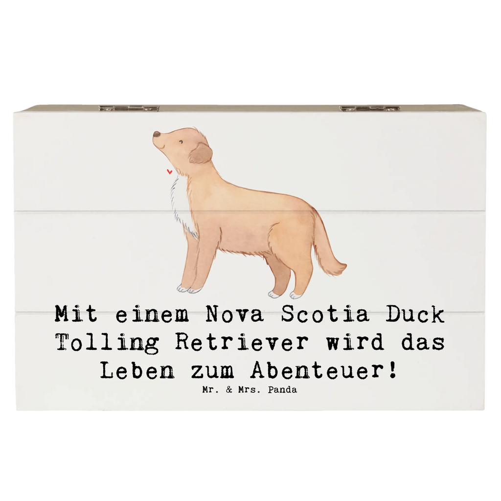 Holzkiste Nova Scotia Duck Abenteuer Geschenkbox, Dekokiste, Schatulle, Aufbewahrungsbox, Erinnerungsbox, XXL, Holzkiste, Truhe, Geschenkdose, Erinnerungskiste, Schatzkiste, Kiste, Hund, Hunderasse, Rassehund, Hundebesitzer, Geschenk, Tierfreund, Schenken, Welpe