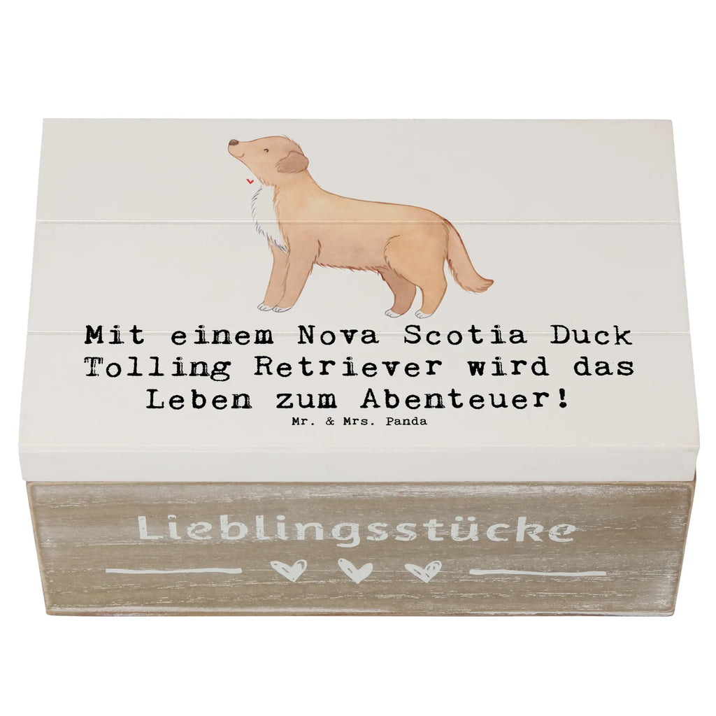 Holzkiste Nova Scotia Duck Abenteuer Geschenkbox, Dekokiste, Schatulle, Aufbewahrungsbox, Erinnerungsbox, XXL, Holzkiste, Truhe, Geschenkdose, Erinnerungskiste, Schatzkiste, Kiste, Hund, Hunderasse, Rassehund, Hundebesitzer, Geschenk, Tierfreund, Schenken, Welpe