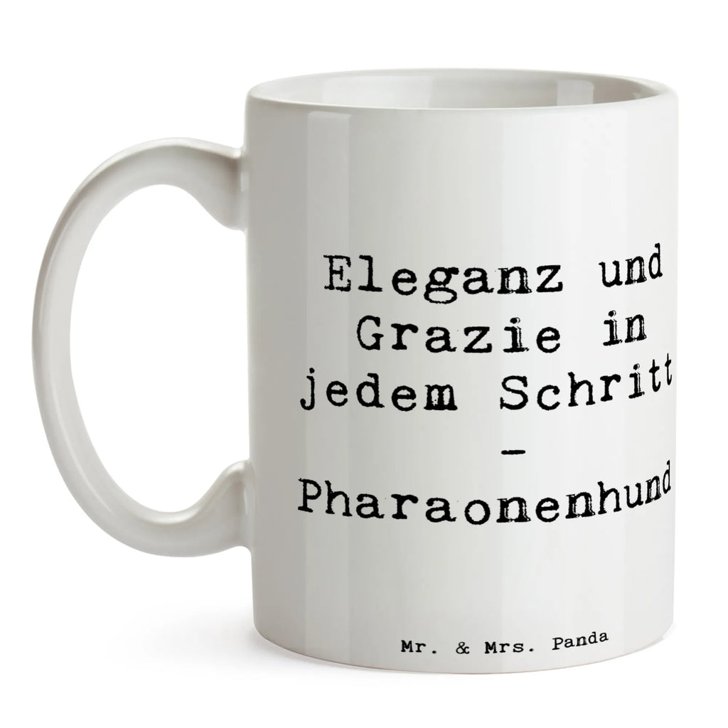Mug Saying Eleganz und Grazie in jedem Schritt - Pharaonenhund Teetasse, Tasse, Tasse mit Motiven, Keramiktasse, Geschenktasse, Porzellantasse, Bürotasse, Tasse mit Zitaten, Kaffeetasse, Hund, Hunderasse, Rassehund, Hundebesitzer, Geschenk, Tierfreund, Schenken, Welpe