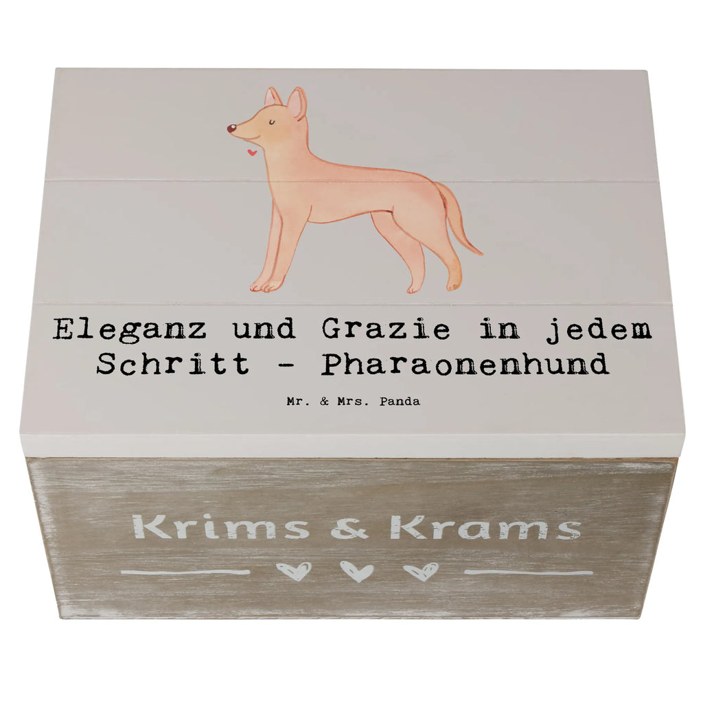Holzkiste Eleganter Pharaonenhund Erinnerungsbox, Aufbewahrungsbox, Dekokiste, Kiste, Schatulle, Truhe, Holzkiste, XXL, Erinnerungskiste, Geschenkdose, Schatzkiste, Geschenkbox, Hund, Hunderasse, Rassehund, Hundebesitzer, Geschenk, Tierfreund, Schenken, Welpe