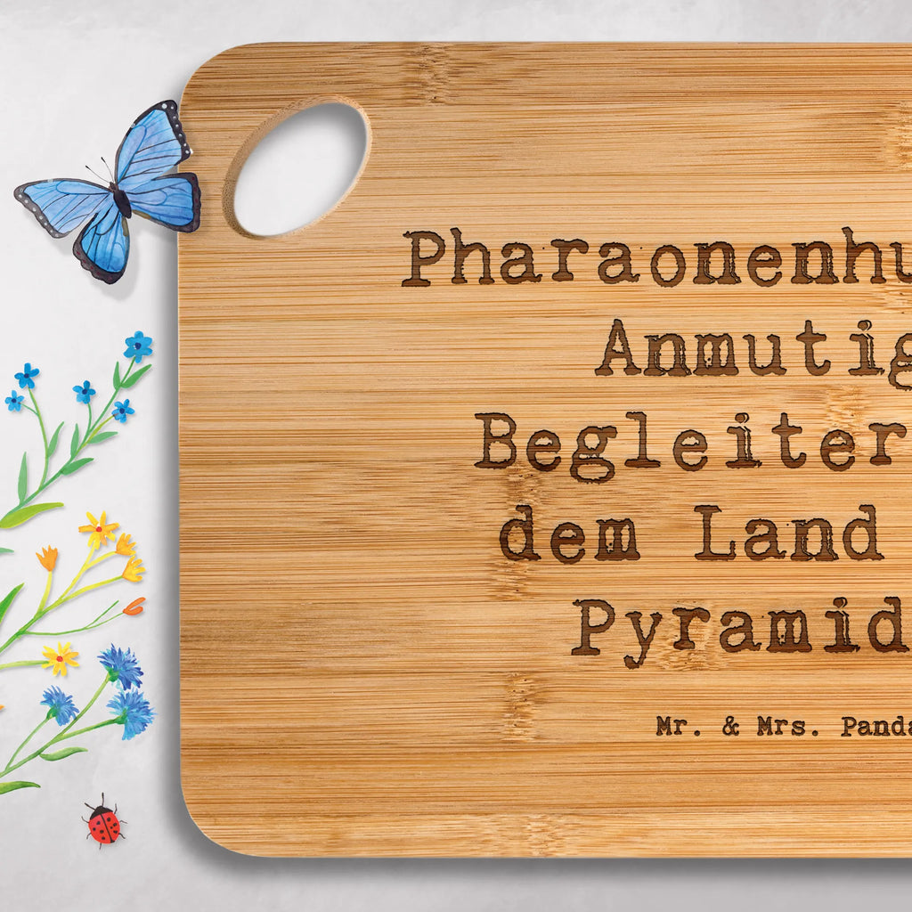 Bamboo chopping board Saying Pharaonenhunde - Anmutige Begleiter aus dem Land der Pyramiden breakfast board, robust, solid, cutting block, slices, dulcimer, board, breakfast, cutting board, kitchen, wood, bamboo, engraving, carving board, kitchen board, nature, Dog, dog breed, purebred dog, dog owner, gift, animal lover, giving, puppy