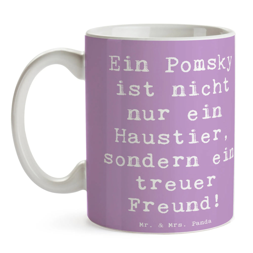 Tasse Spruch Pomsky Freund Porzellantasse, Tasse mit Motiven, Geschenktasse, Tasse, Tasse mit Zitaten, Kaffeetasse, Keramiktasse, Bürotasse, Teetasse, Hund, Hunderasse, Rassehund, Hundebesitzer, Geschenk, Tierfreund, Schenken, Welpe