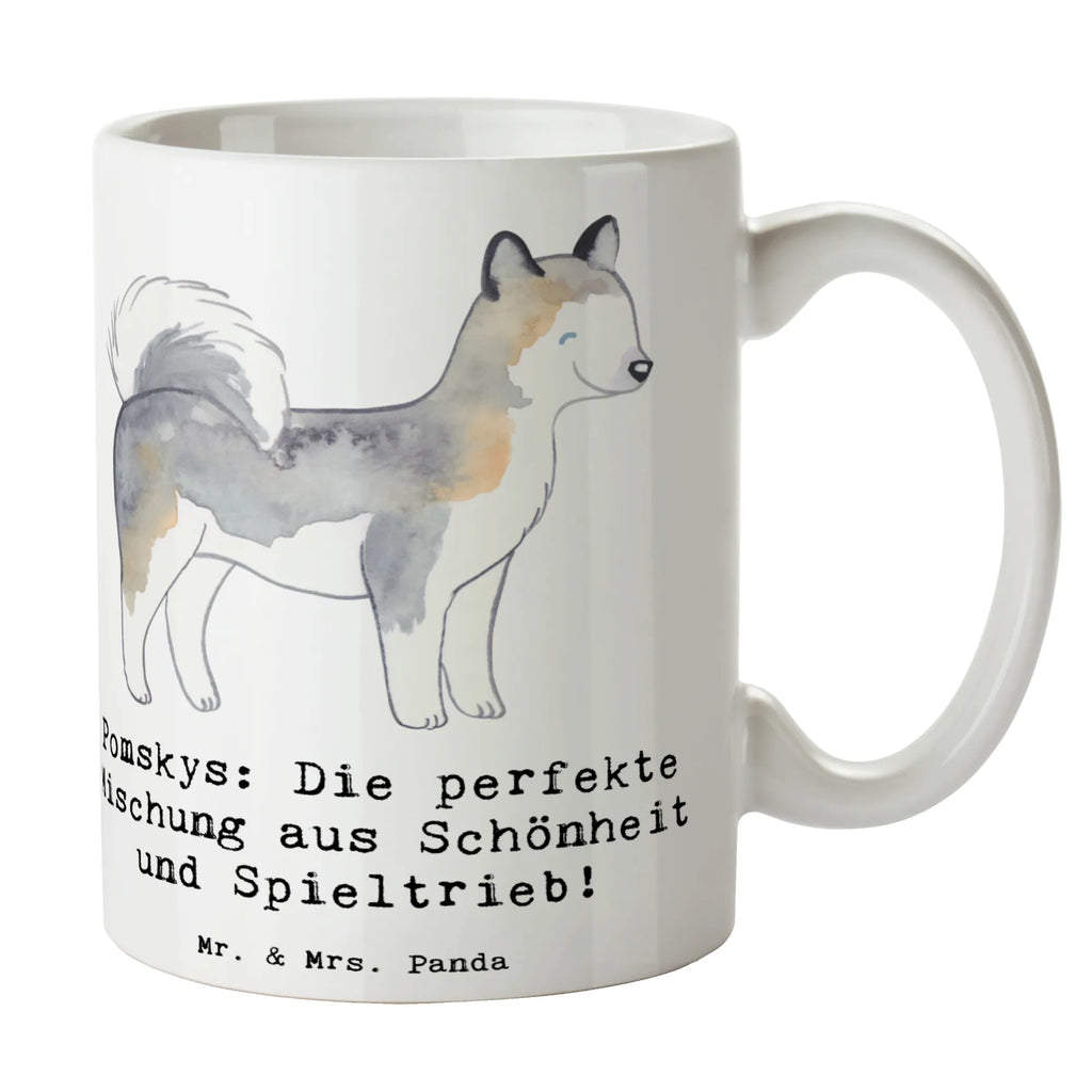 Tasse Pomsky Perfektion Keramiktasse, Tasse mit Motiven, Tasse, Bürotasse, Tasse mit Zitaten, Kaffeetasse, Teetasse, Geschenktasse, Porzellantasse, Hund, Hunderasse, Rassehund, Hundebesitzer, Geschenk, Tierfreund, Schenken, Welpe