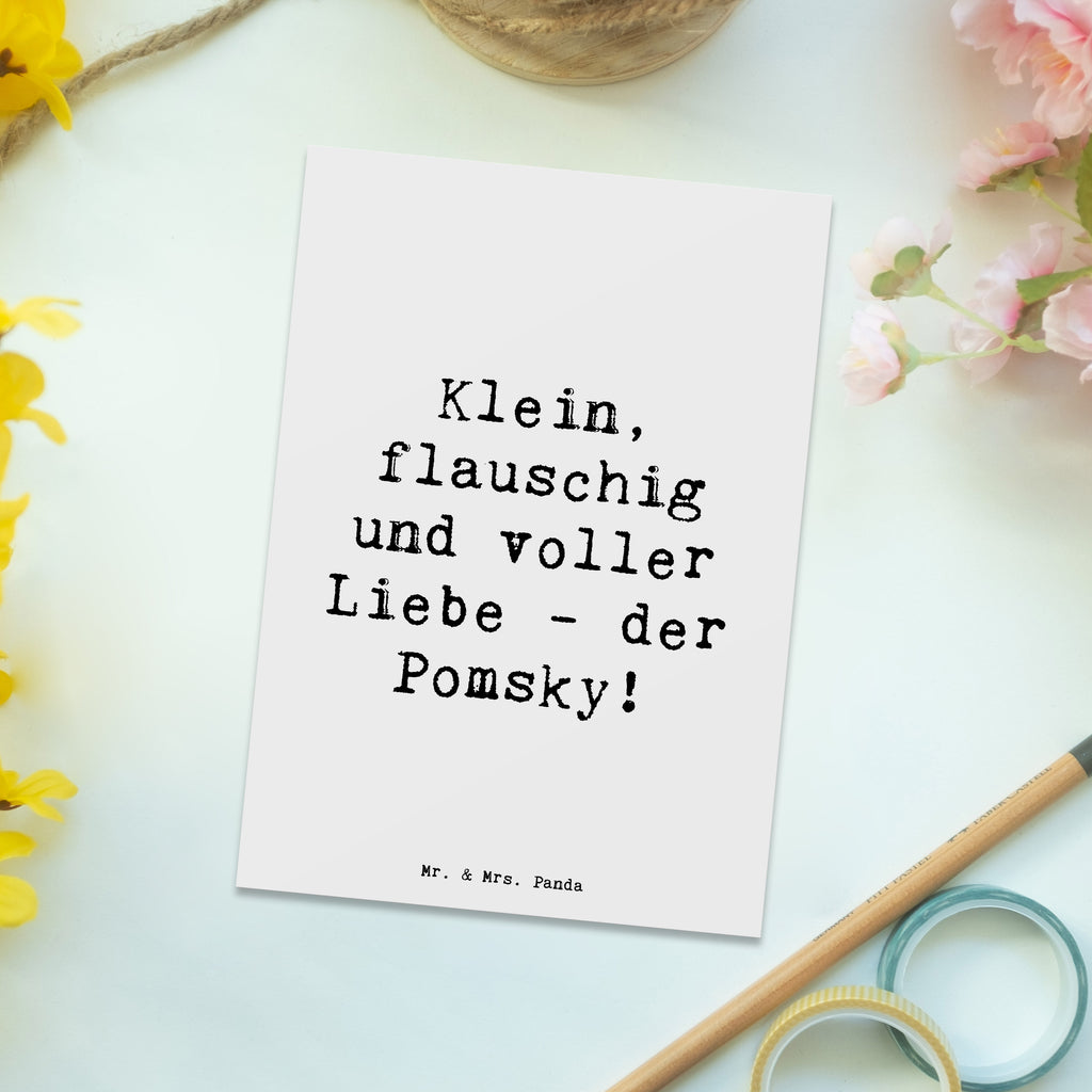 Postkarte Spruch Flauschiger Pomsky Geburtstagskarte, Einladungskarte, Karte, Ansichtskarten, Einladungskarten Geburtstag, Ansichtskarte, Postkarte, Einladung Geburtstag, Grußkarte, Dankeskarte, Geschenkkarte, Einladung, Hund, Hunderasse, Rassehund, Hundebesitzer, Geschenk, Tierfreund, Schenken, Welpe