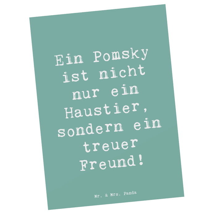 Postkarte Spruch Pomsky Freund