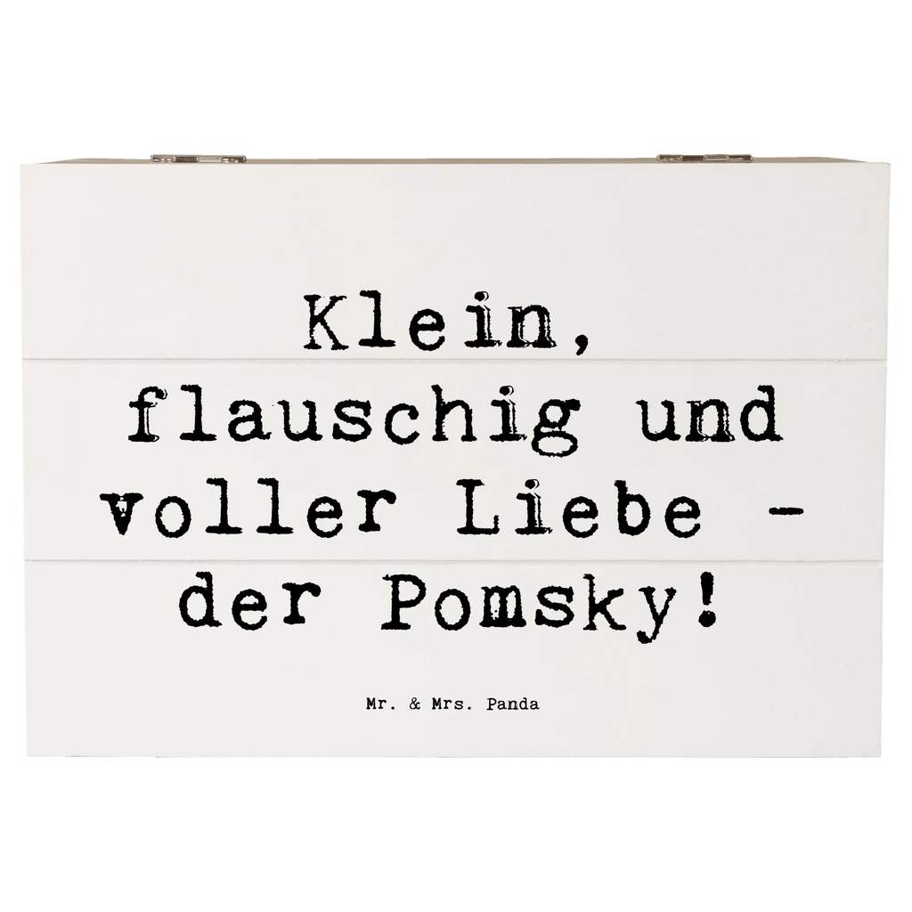 Holzkiste Spruch Flauschiger Pomsky Aufbewahrungsbox, Kiste, Dekokiste, Erinnerungsbox, Holzkiste, XXL, Geschenkdose, Truhe, Schatulle, Geschenkbox, Erinnerungskiste, Schatzkiste, Hund, Hunderasse, Rassehund, Hundebesitzer, Geschenk, Tierfreund, Schenken, Welpe