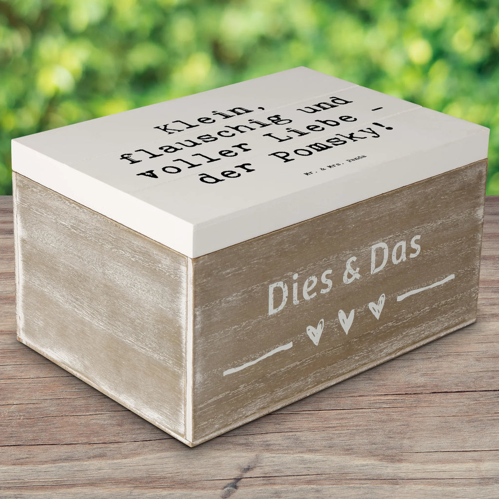 Holzkiste Spruch Flauschiger Pomsky Aufbewahrungsbox, Kiste, Dekokiste, Erinnerungsbox, Holzkiste, XXL, Geschenkdose, Truhe, Schatulle, Geschenkbox, Erinnerungskiste, Schatzkiste, Hund, Hunderasse, Rassehund, Hundebesitzer, Geschenk, Tierfreund, Schenken, Welpe