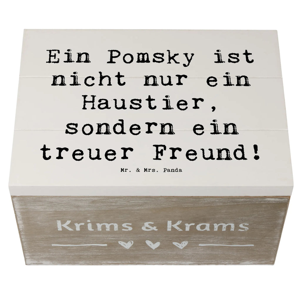 Holzkiste Spruch Pomsky Freund Geschenkdose, Dekokiste, Aufbewahrungsbox, XXL, Erinnerungskiste, Erinnerungsbox, Schatzkiste, Geschenkbox, Kiste, Truhe, Holzkiste, Schatulle, Hund, Hunderasse, Rassehund, Hundebesitzer, Geschenk, Tierfreund, Schenken, Welpe