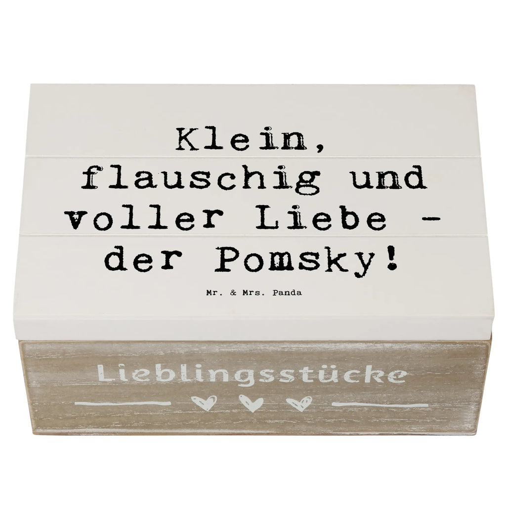 Holzkiste Spruch Flauschiger Pomsky Aufbewahrungsbox, Kiste, Dekokiste, Erinnerungsbox, Holzkiste, XXL, Geschenkdose, Truhe, Schatulle, Geschenkbox, Erinnerungskiste, Schatzkiste, Hund, Hunderasse, Rassehund, Hundebesitzer, Geschenk, Tierfreund, Schenken, Welpe